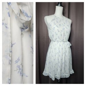 Abercrombie & Fitch White and Blue Floral Mini Dress